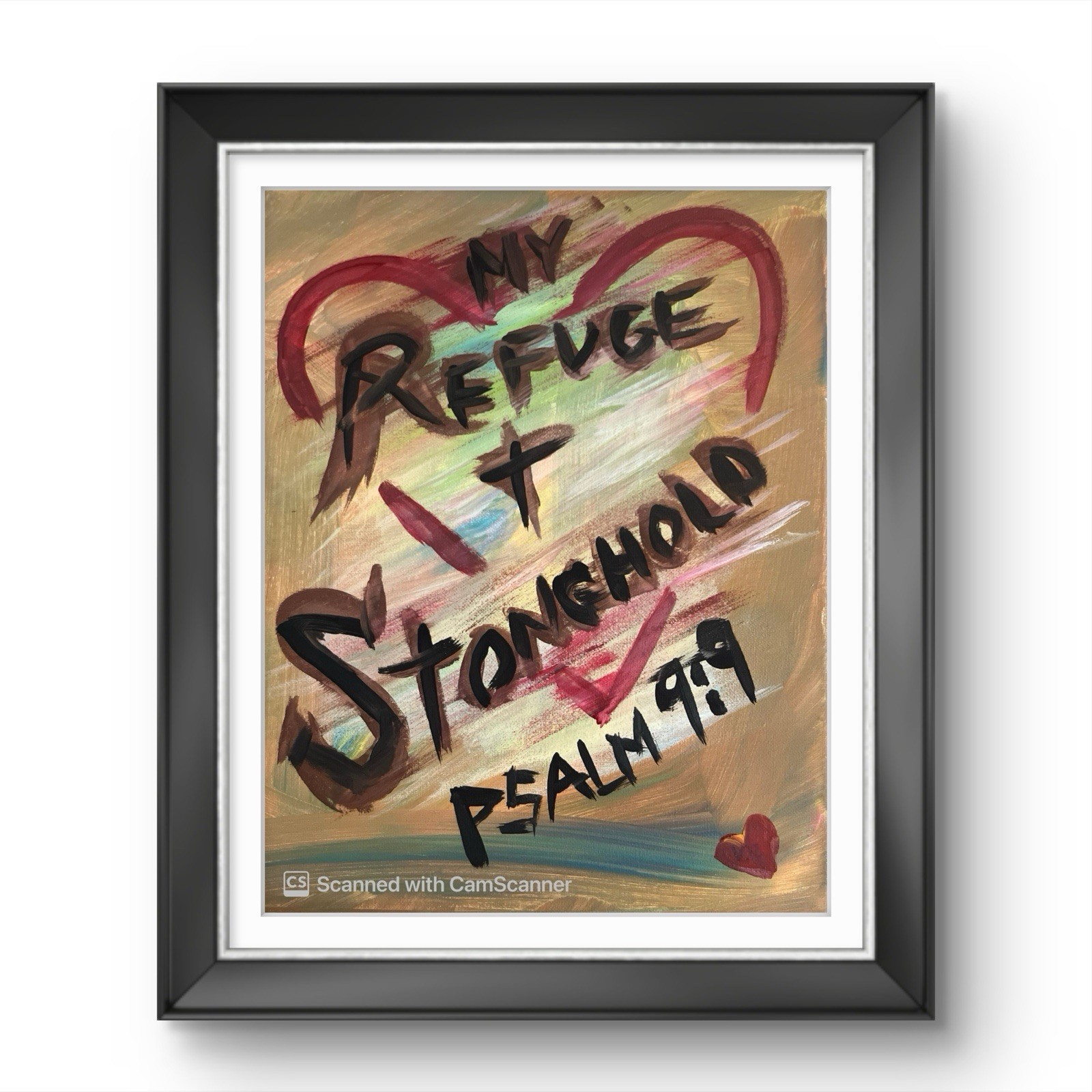 BLESSED#891 Psalm 9:9 14x11  Original Canvas Art Acrylic Scripture Abstract