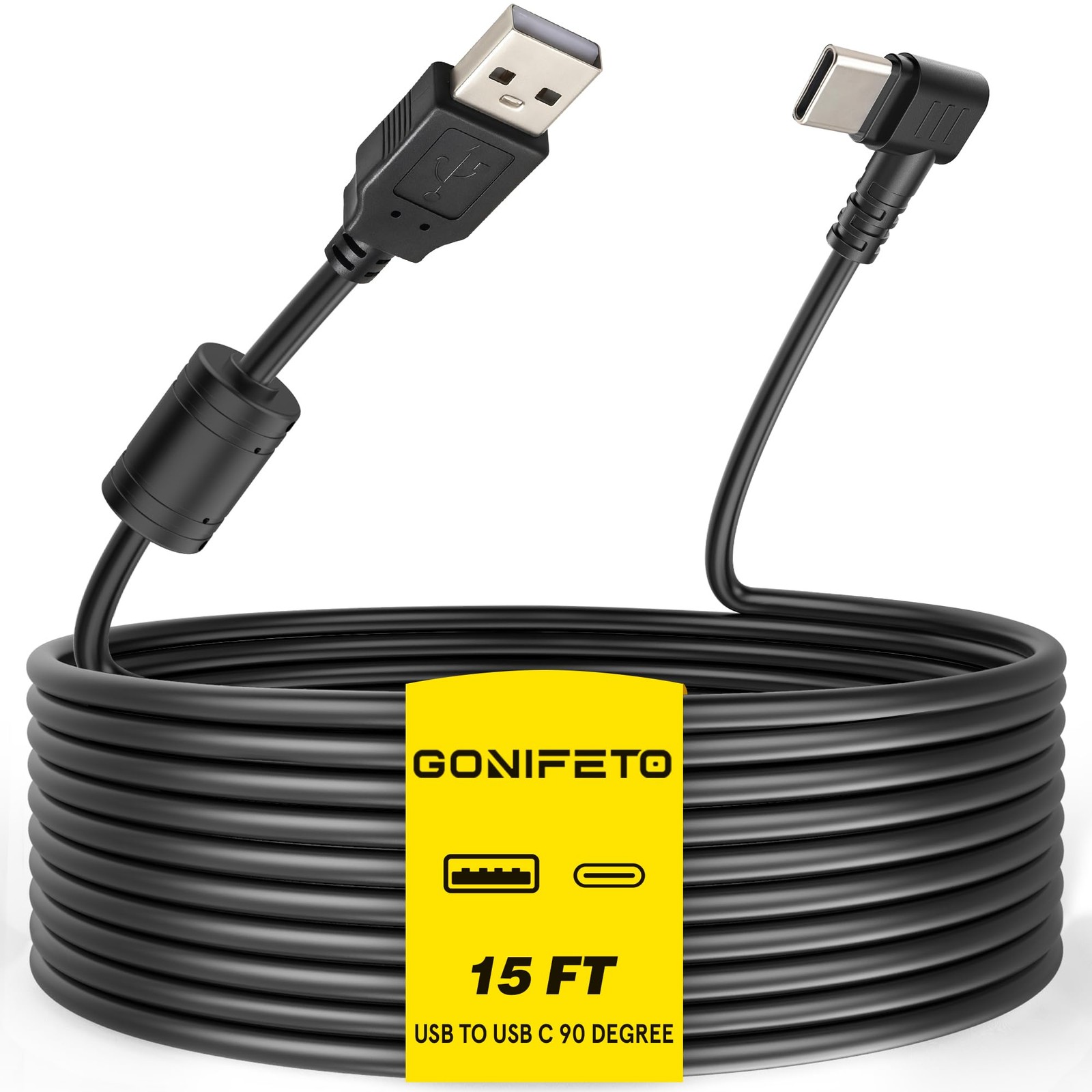 Dash Cam Cable for USB C Dash Cam,15FT 90 Degree Angle Type C Adapter Dash Ca...