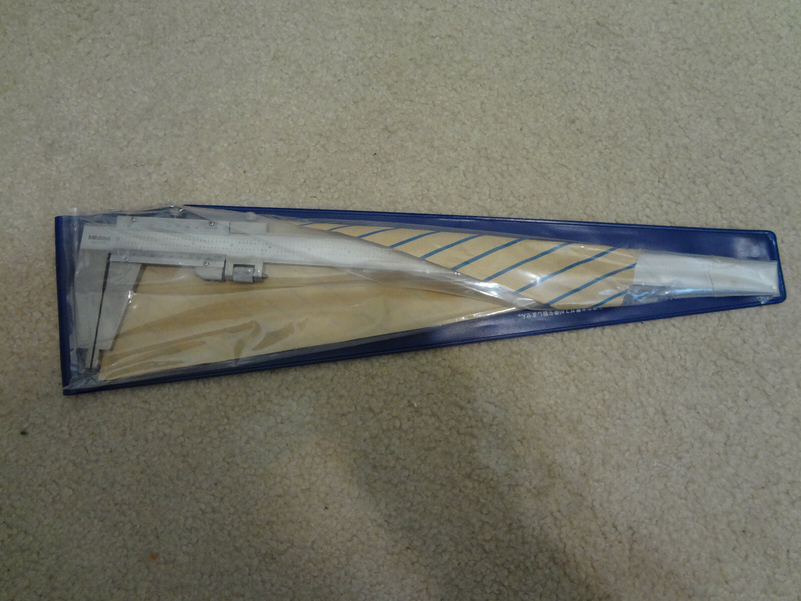 Mitutoyo 534-117 Vernier Caliper, Steel, Nib Style, Long Jaw, 0-12"