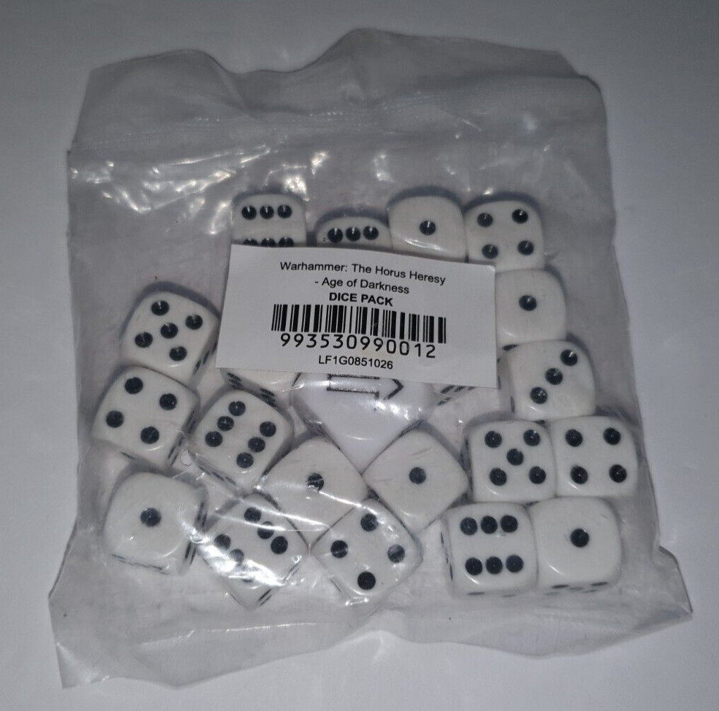 21 Dice Warhammer: The Horus Heresy - Age of Darkness Dice Pack NEW Sealed
