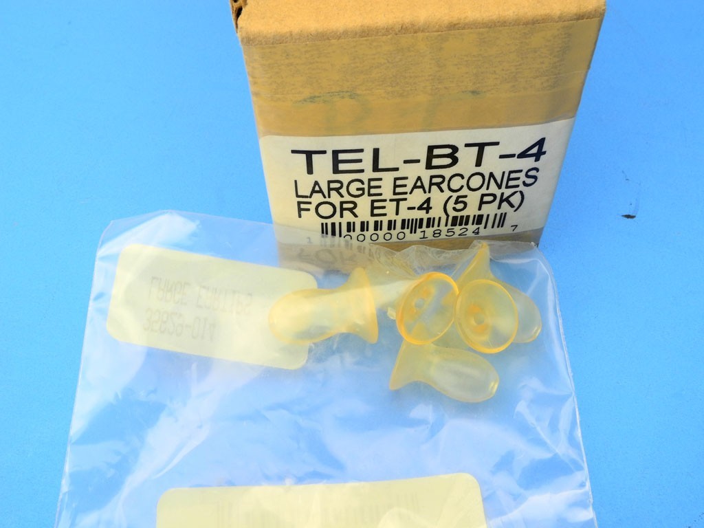 5-pack TELEX BT-4 LARGE EARCONCES for ET-2 Telethin Headset Part Ear Cones NOS