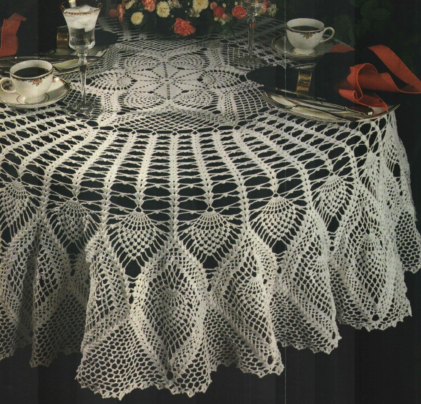 STAR TABLECLOTH 60" HOME DECOR DIGEST CROCHET PATTERN INSTRUCTIONS
