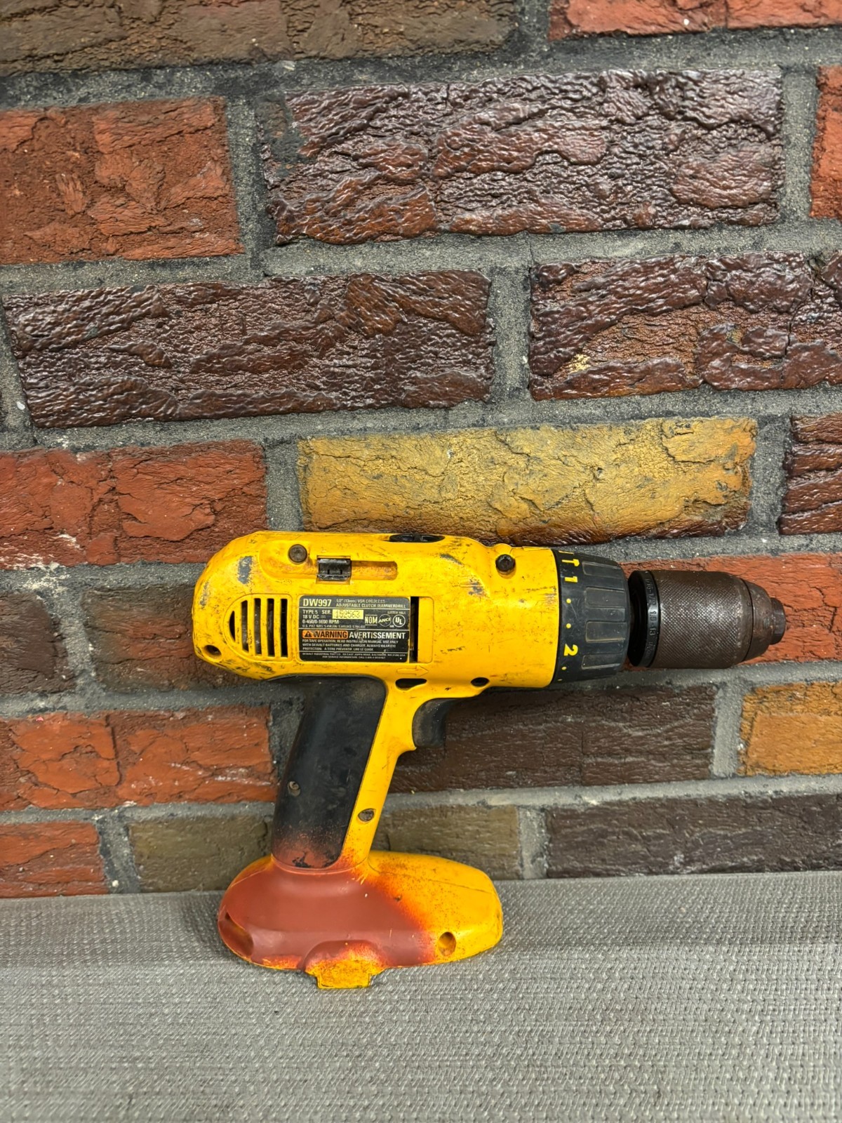 DeWalt DW997 1/2” VSR Cordless Adjustable Clutch Hammer Drill