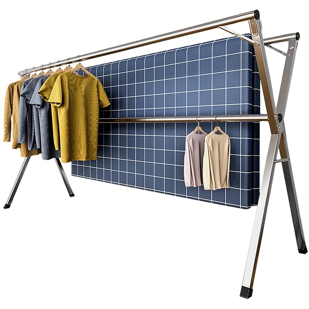 Clothes Drying Rack, 79 inch Heavy Duty Stainless Steel Laundry Drying Rack