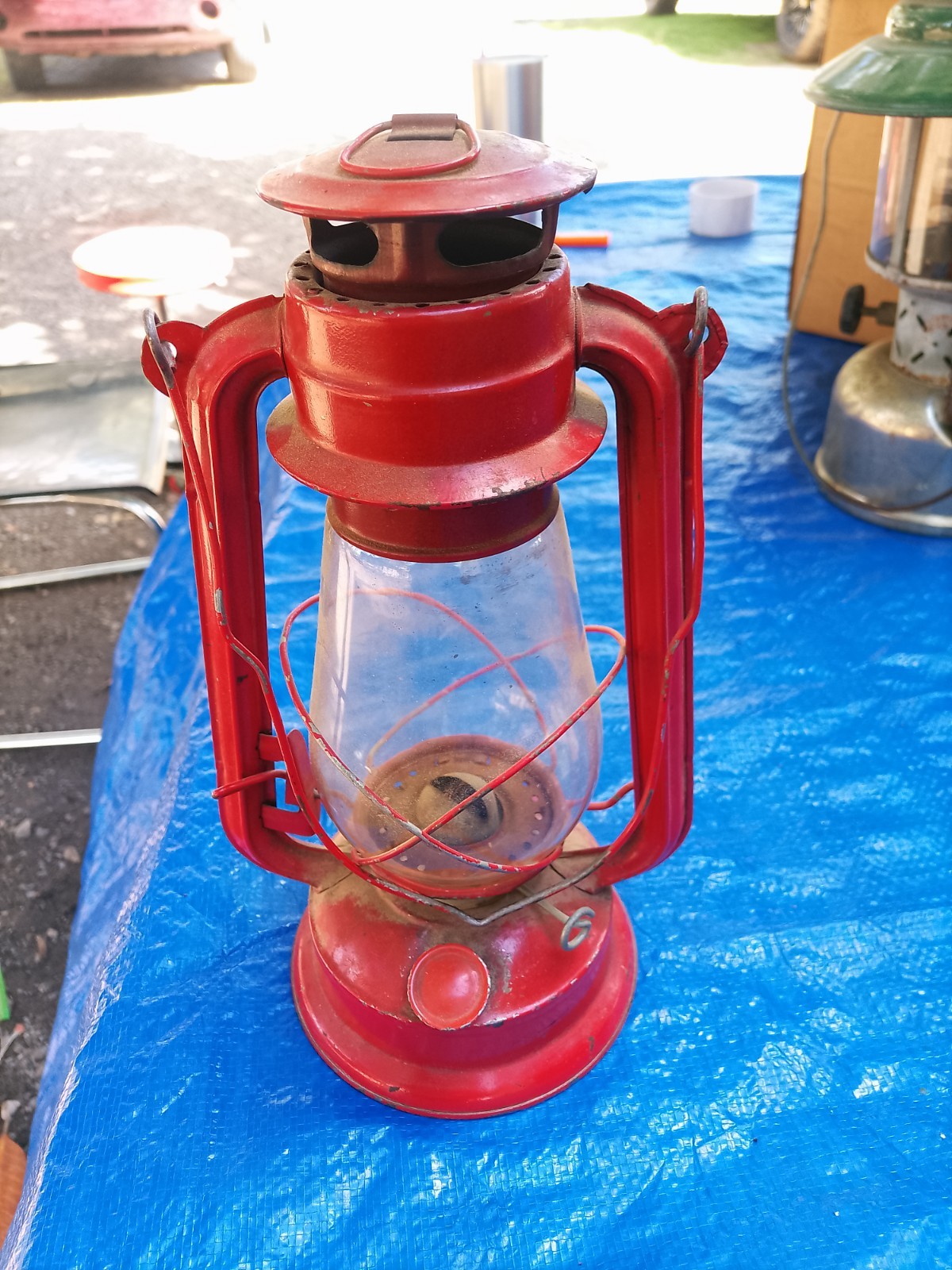 Coleman 228D Big Hat Lantern Chrome Base & Winged Wheel 500 Lantern