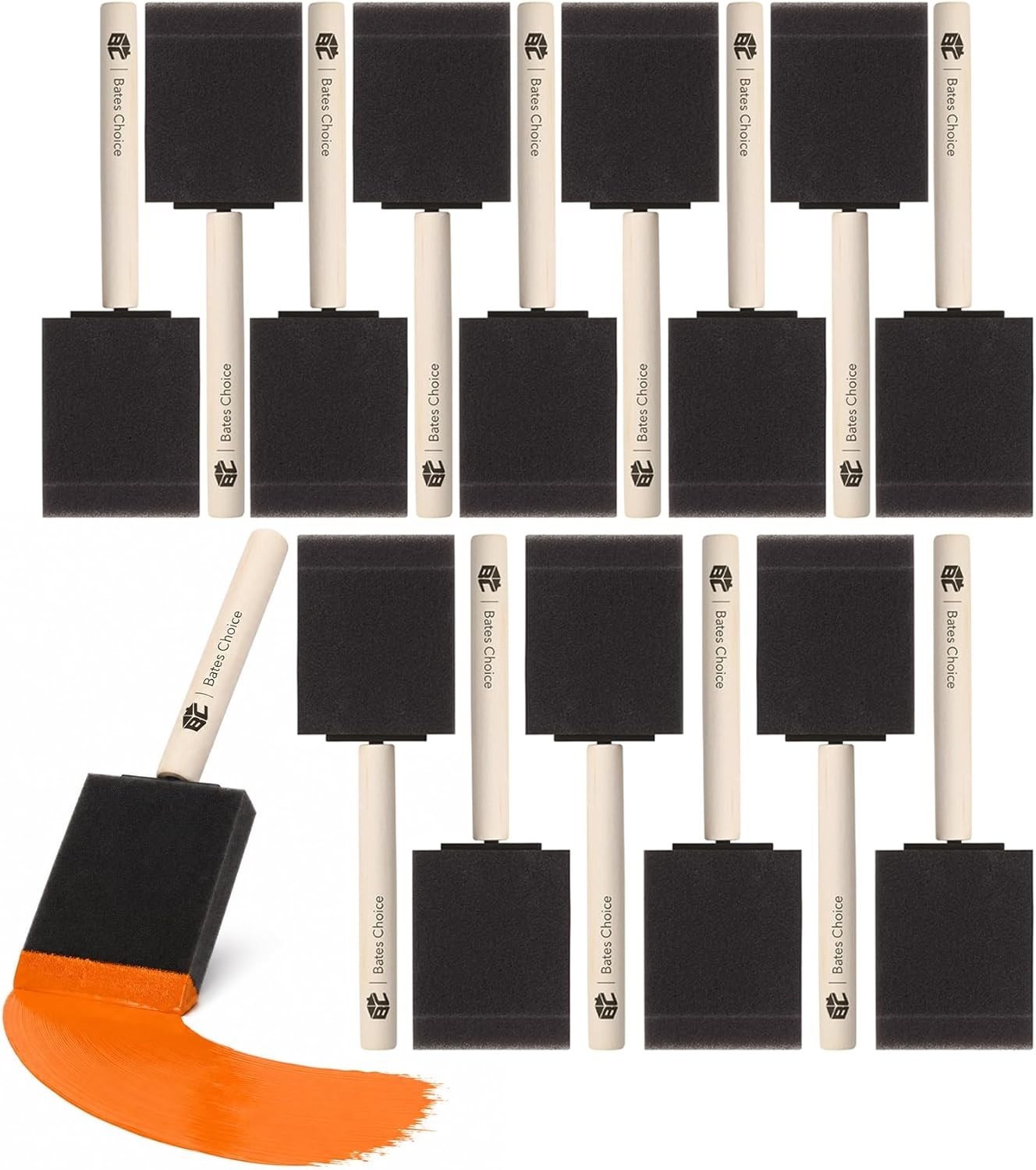 16 Pack Foam Paint Brushes 2 Inch Disposable Sponge Brush for Paint Stain Varnis
