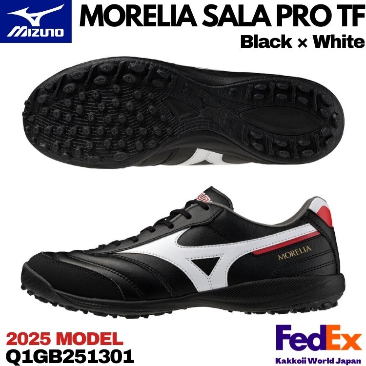 MIZUNO Futsal Shoes MORELIA SALA PRO TF Black/White Q1GB251301 2025 NEW!