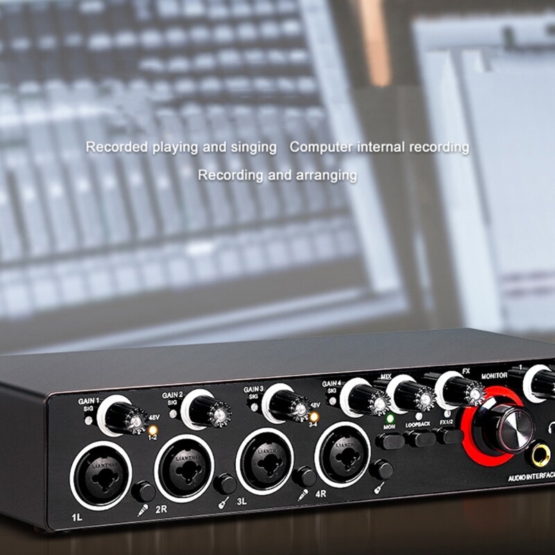 High-Performance Sound Card with 48vPhantom Power &USB DC5V