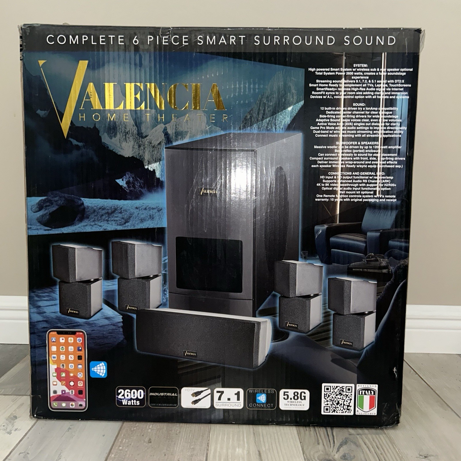 Valencia Home Theatre Complete 6 piece Smart Surround Sound