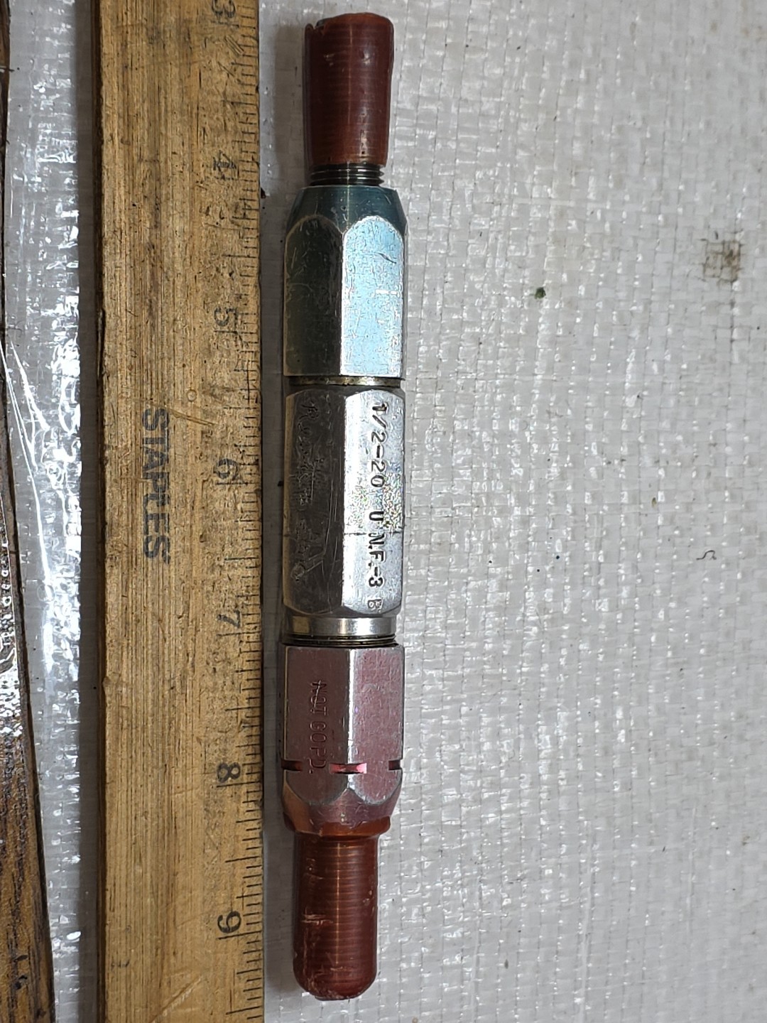 1/2- 20 UNF- 3B GODWIN THREAD PLUG GAGE GO NOT GO P.D.'S = .4675 & .4717