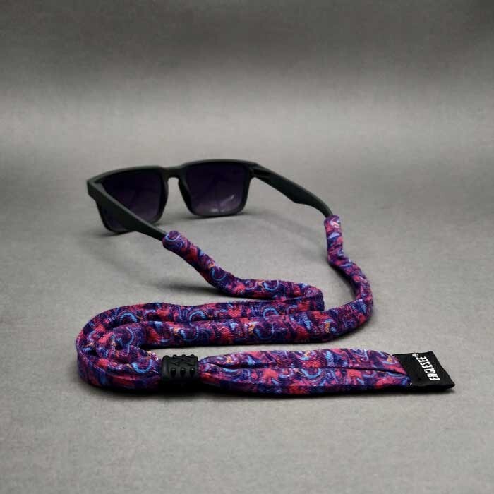 Sunglass retainer / Strap for Sunglasses | Abstract Purple Cotton