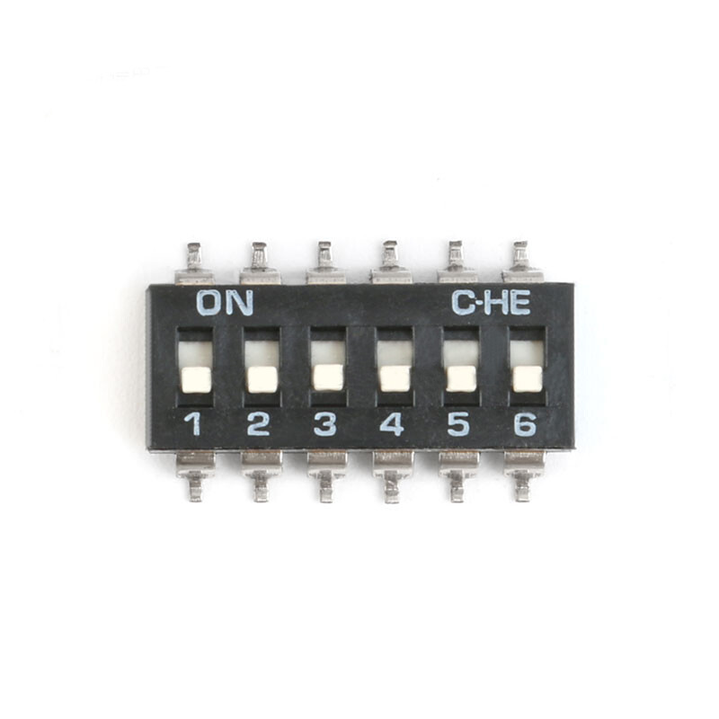 SMD DIP Switch 2.54mm Pitch DIP DIL Switch SPST Gold-plated 1 ~ 8P Toggle Switch