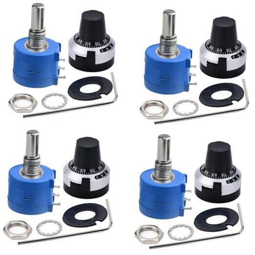4pcs 3590S-2-102L ohm Rotary Potentiometer 10-Turn Wire Wound Precision 1K