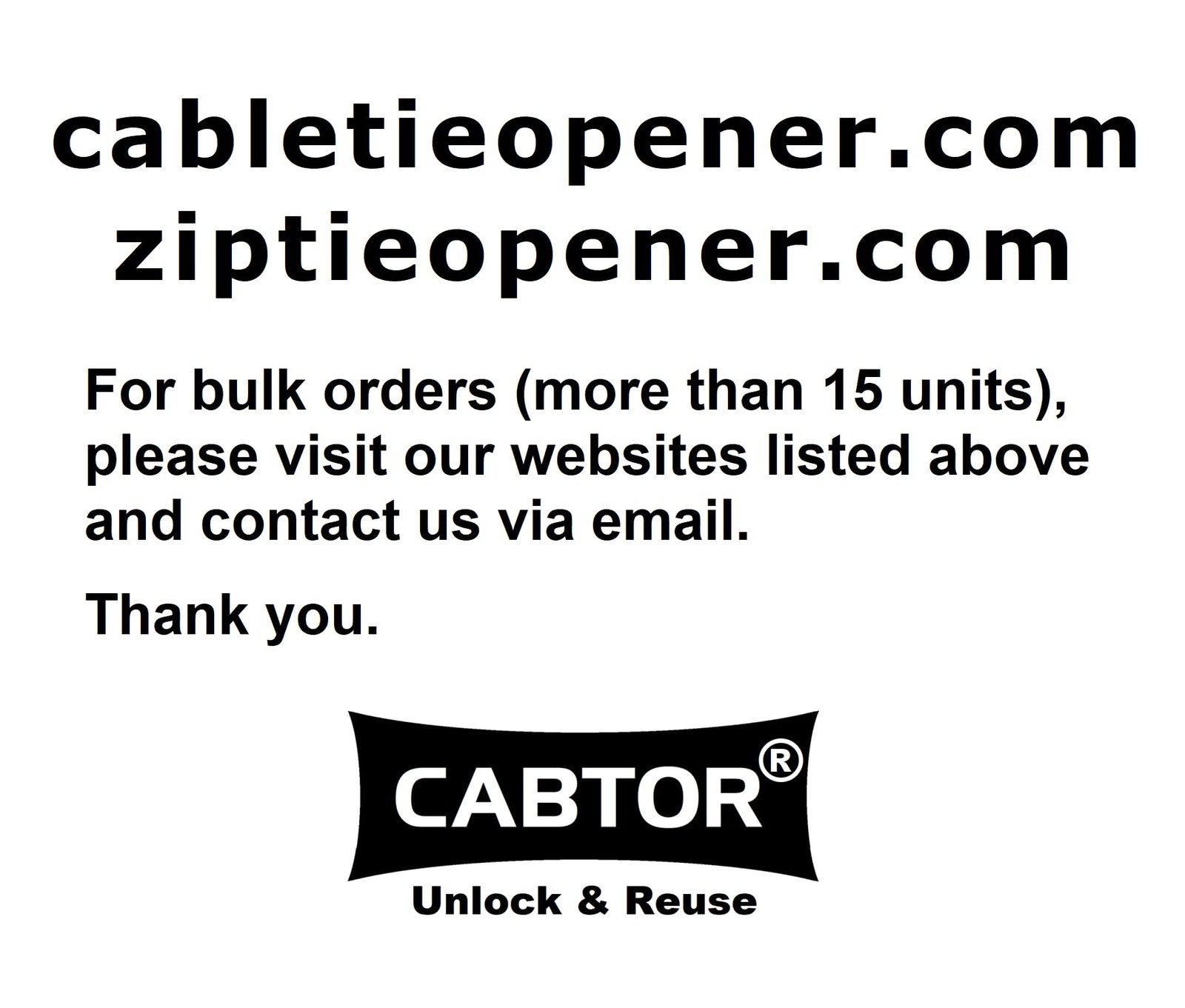 ® Cable Tie Opener with Strict Quality Control | Authentic Product & Trusted ...