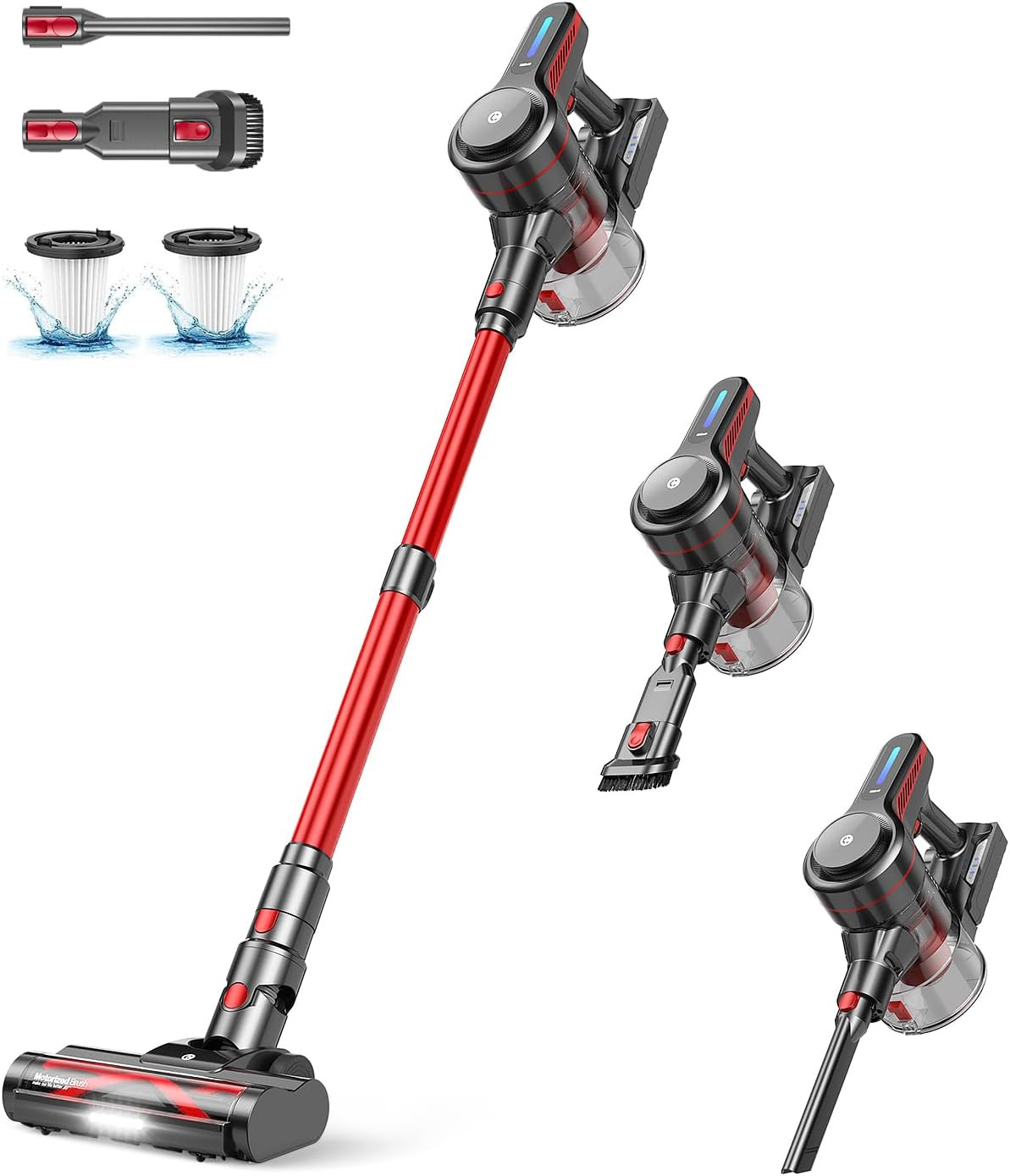 Cordless Stick Vacuum Cleaner 6-in-1 Lightweight Home Carpet Hardwood Pet Hair