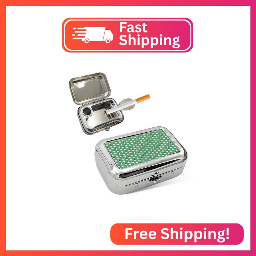 Yourkar Portable Ashtrays, Stainless Steel Carry-on Mini Ashtray with Windproof