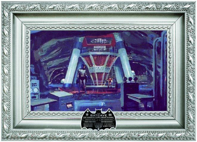 CUSTOM 1966 BATCAVE DISPLAY PLACARD PLAQUE BATMAN TV SERIES BATMOBILE