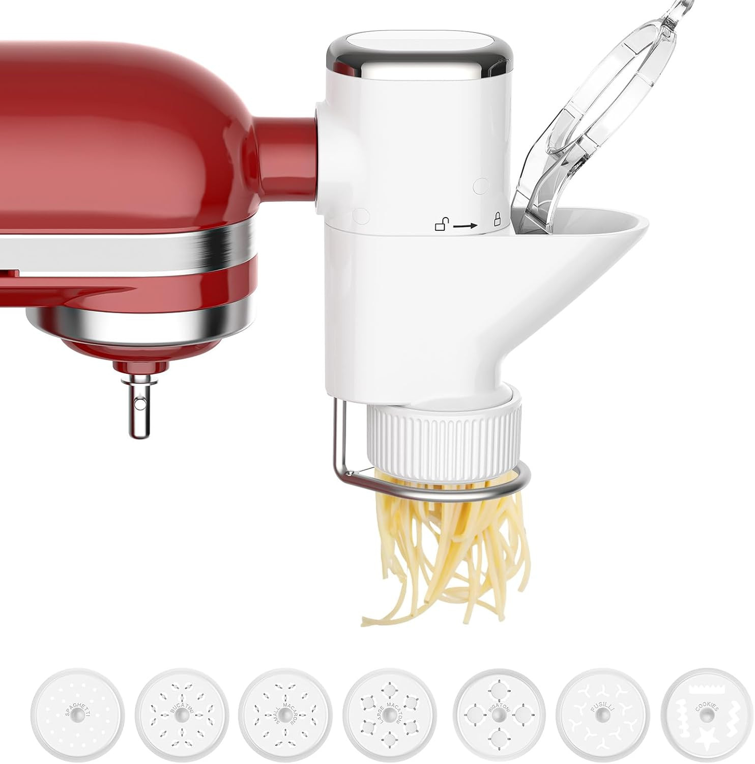Gourmet Pasta Press Attachment for Kitchenaid Stand Mixers, Pasta Attachment for