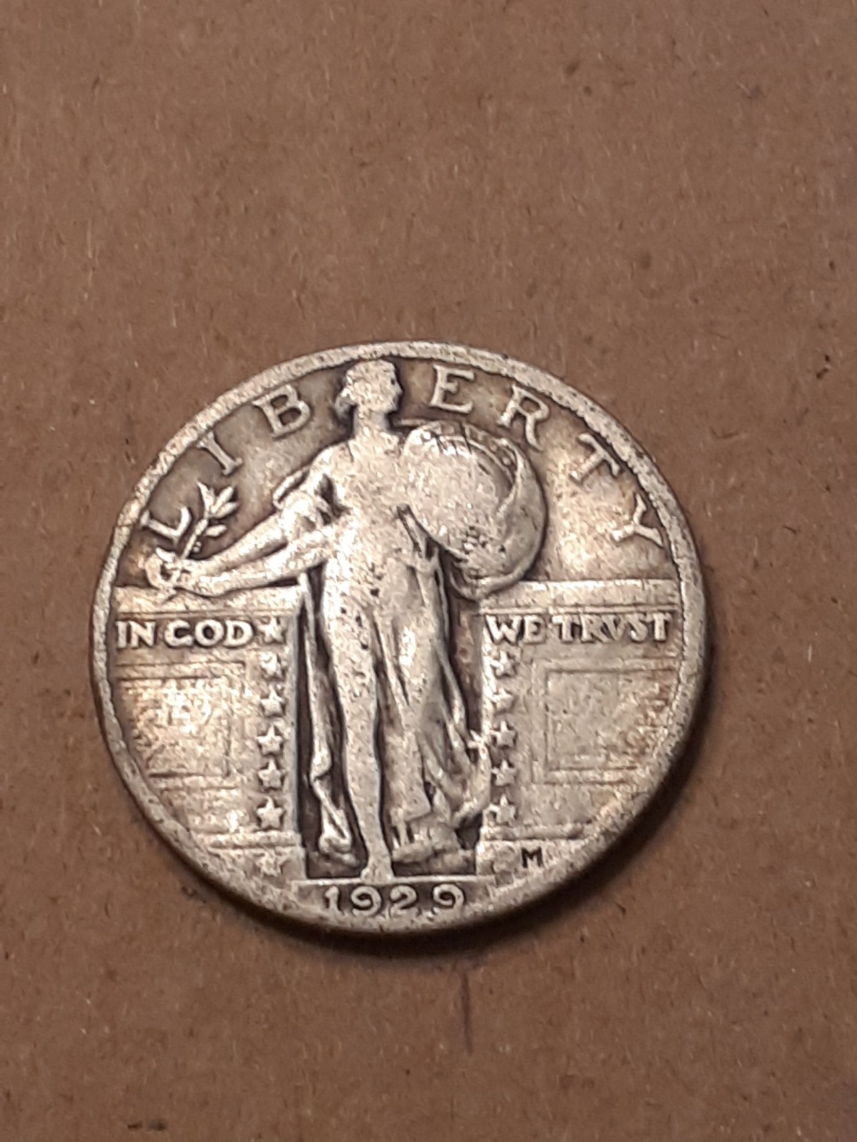 1929 STANDING LIBERTY QUARTER   VF