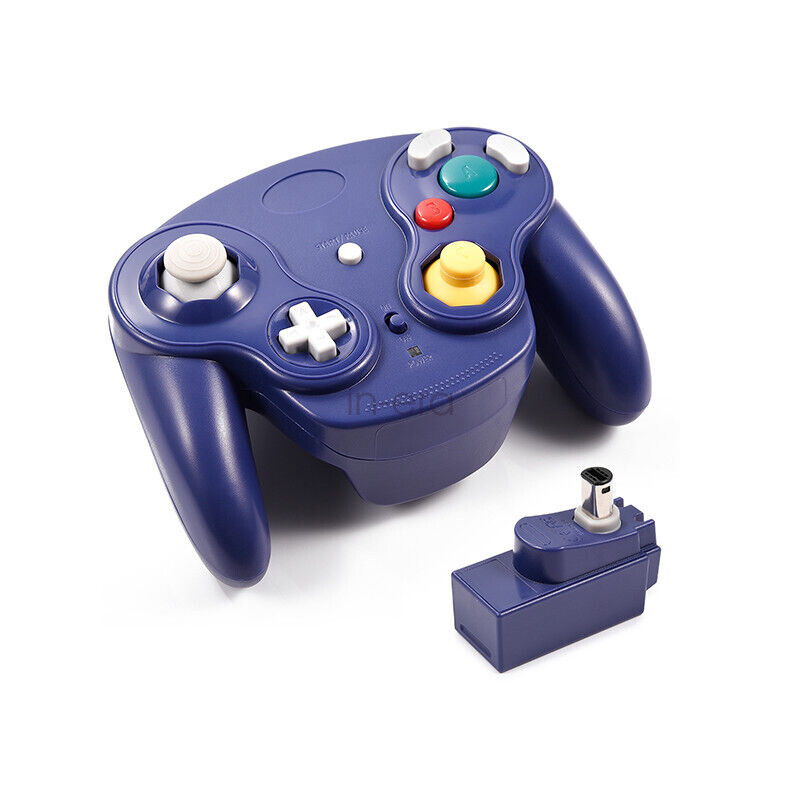 2.4G Wireless wavebird Game Controller Receiver Console for GameCube GC NGC Blue