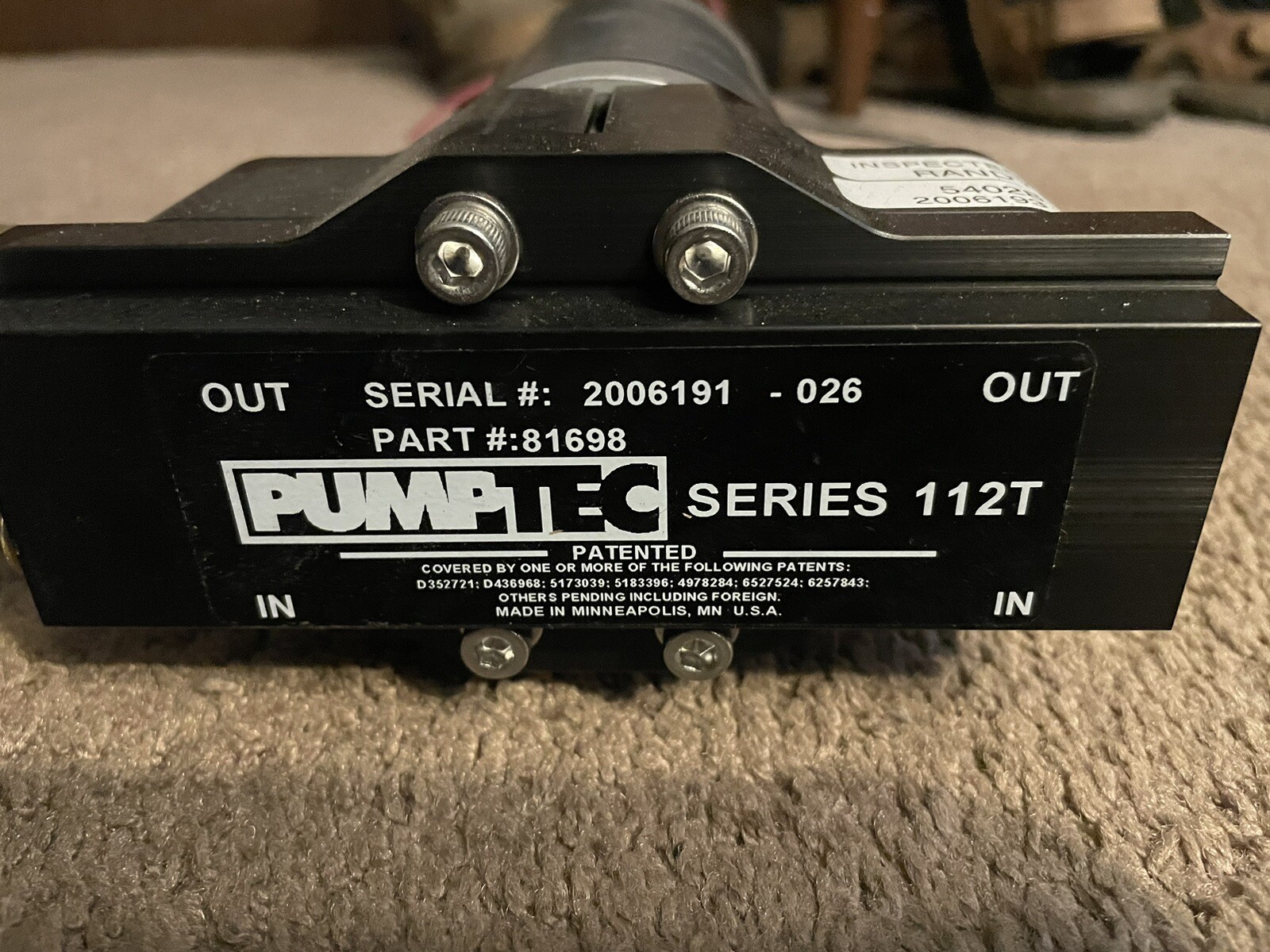 Pumptec series 112T pump 24VDC