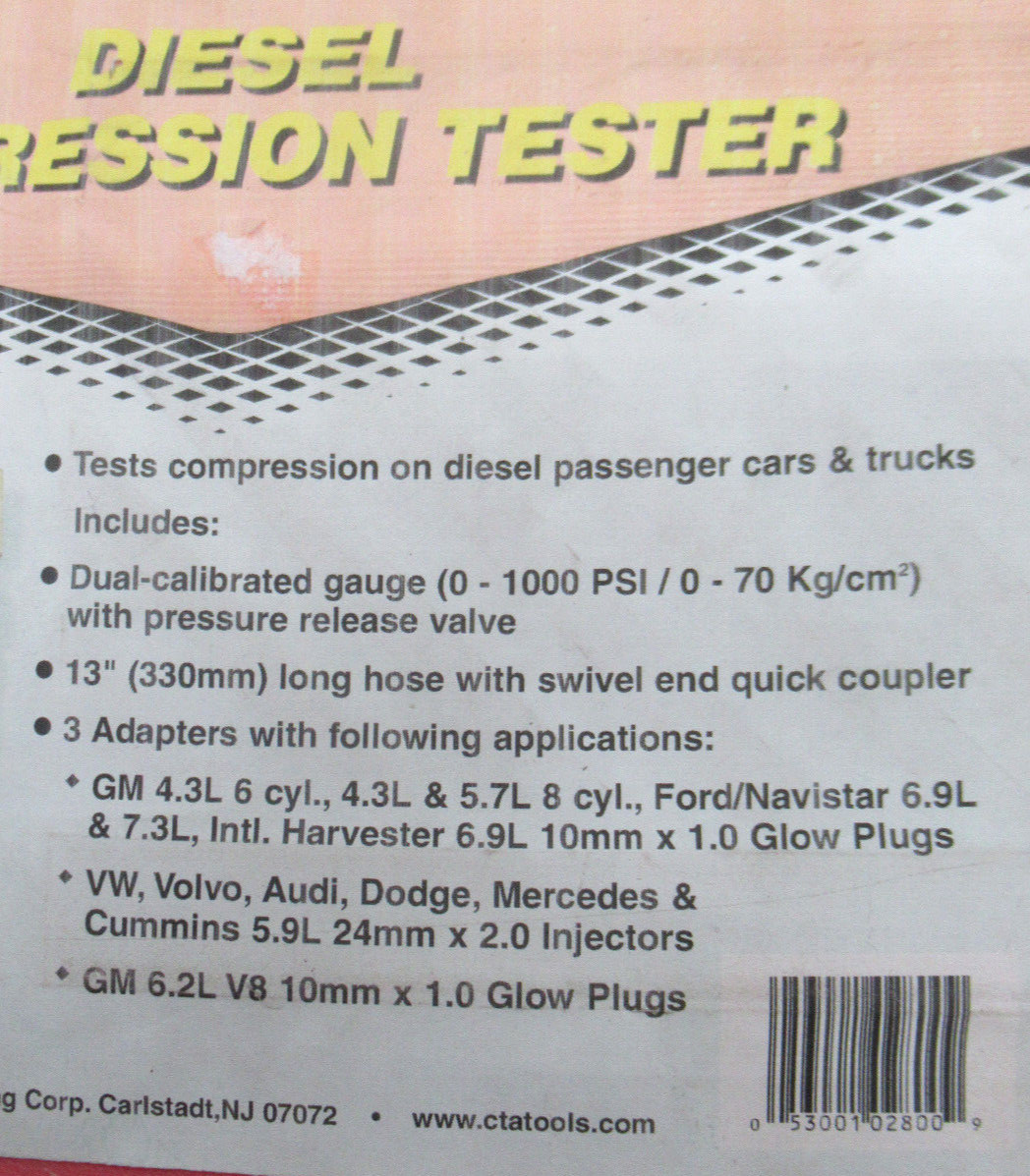 CTA 2800 DIESEL COMPRESSION TESTER