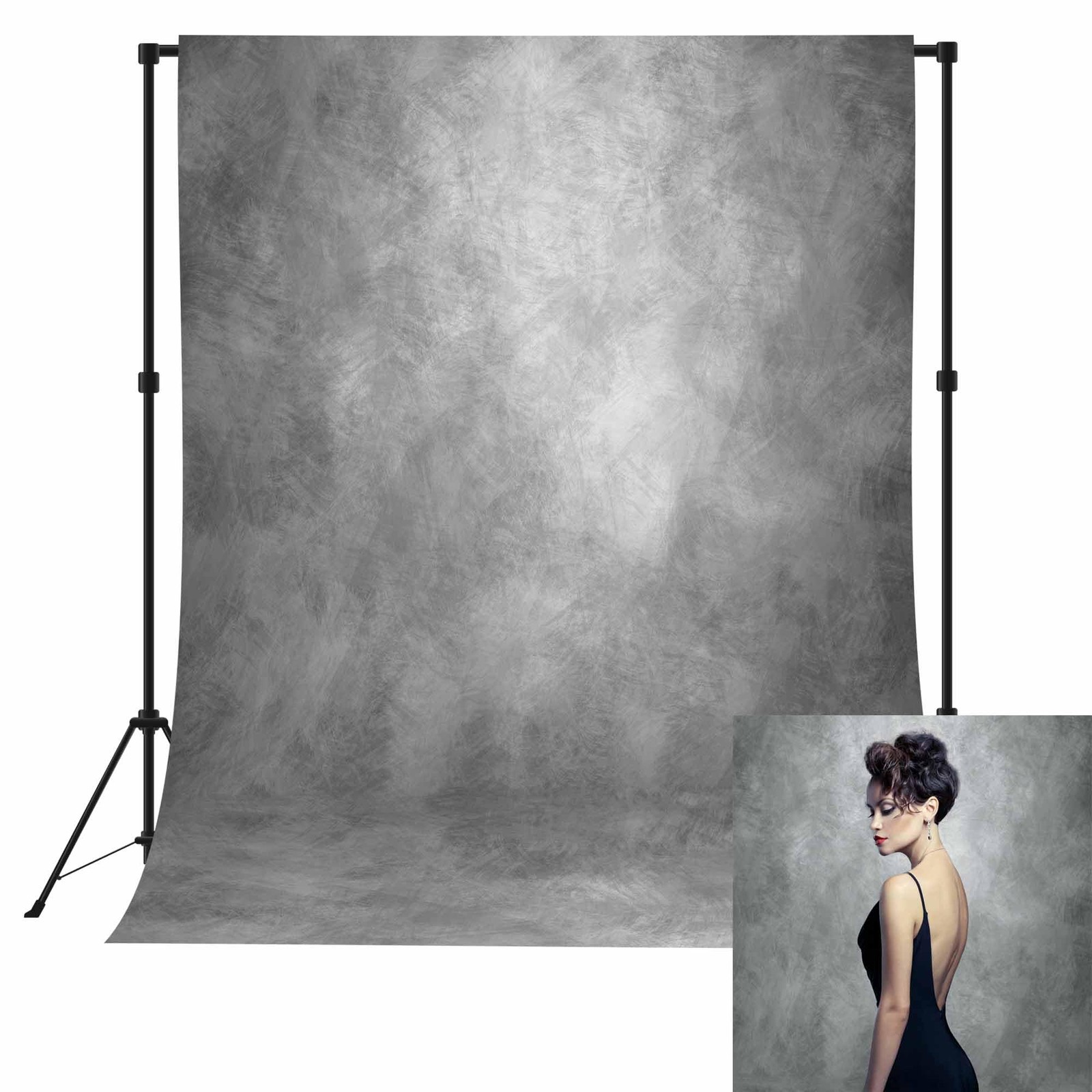 Naykaly 8X10Ft Light Grey Backdrop Abstract Photography Backdrop For