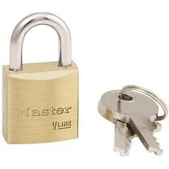 3/4" Wide BRASS PADLOCK Keyed Alike keys Corrosion Resistant MASTER Lock 4120KA