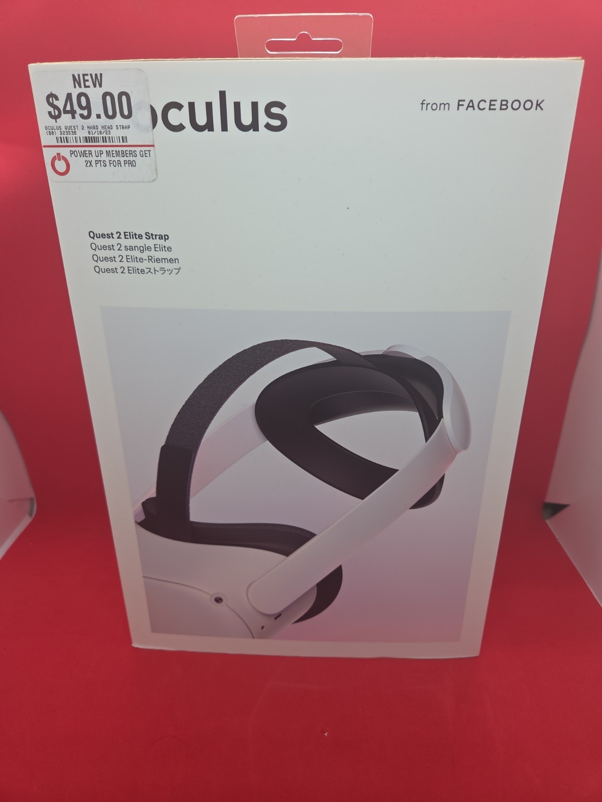 Meta - Quest 2 Elite Strap - Gray Adjustable Oculus VR Headset Comfort Band OEM