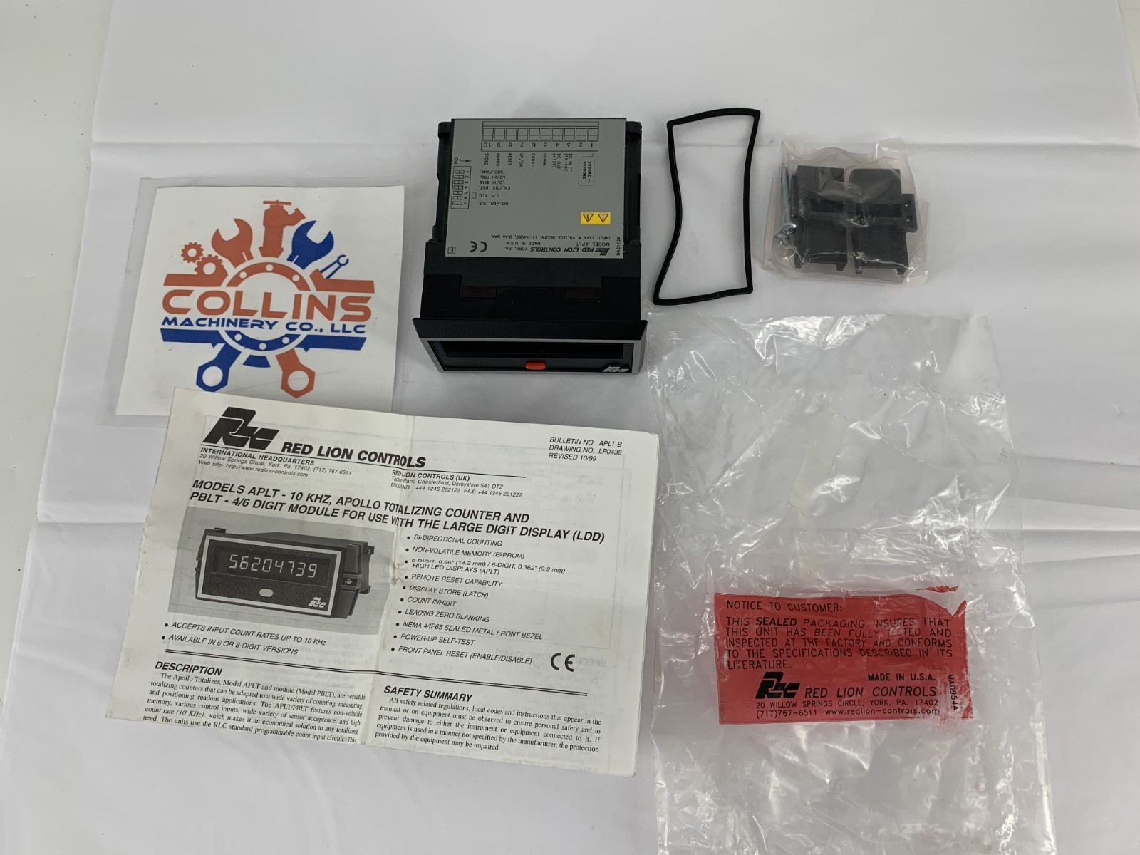 Red Lion APLT0810 Apollo Series Totalizing Counter PBLT 8-Digit LED Module