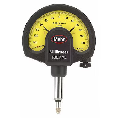 Mahr 4334001 Dial Indicator, 0.0002"Graduations, Yellow