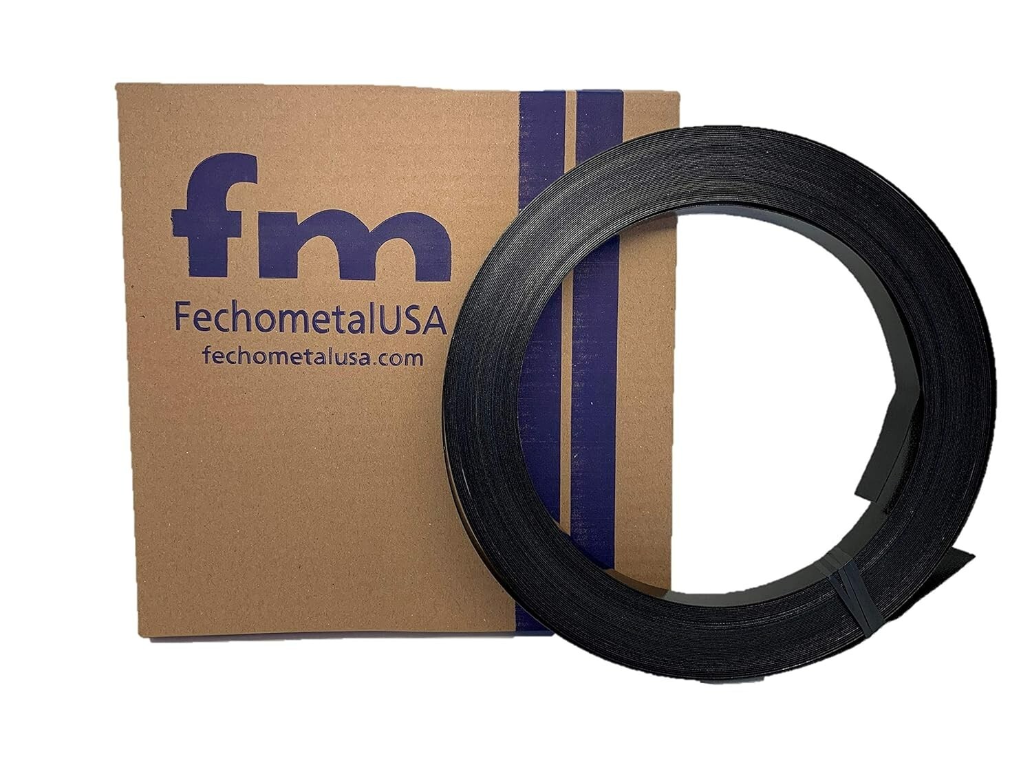 SS 304 Black Polyester Coated Banding, 3/4" W X 0.03, 100' Roll