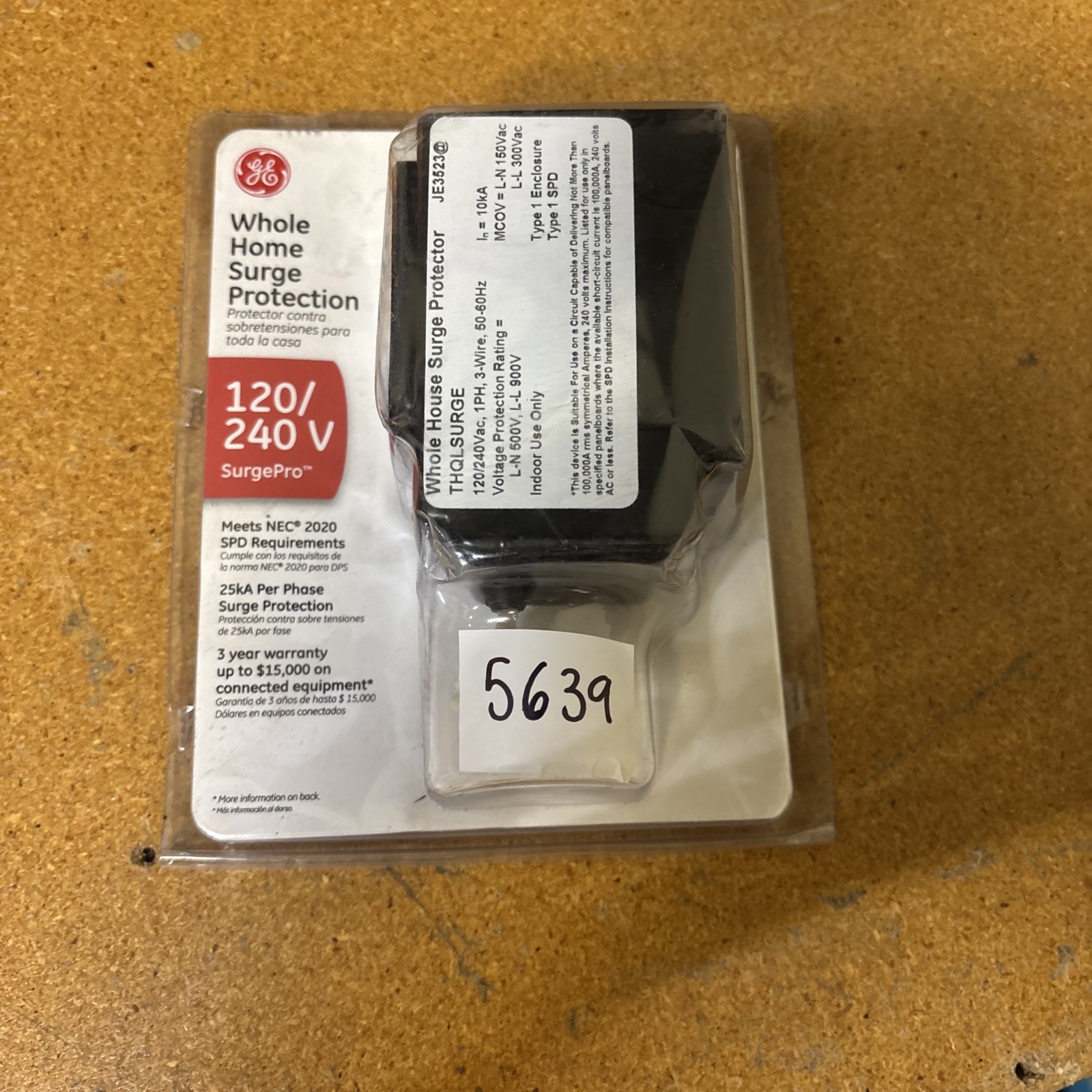 GE Surge Pro THQLSURGE 120/240V AC Power Surge Protector #5639