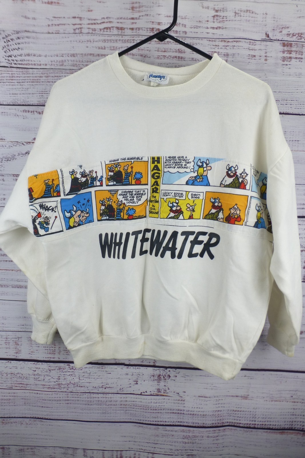 Vintage Hagar the Horrible Funnays Sweatshirt Whitewater Comic Strip Pullover G4