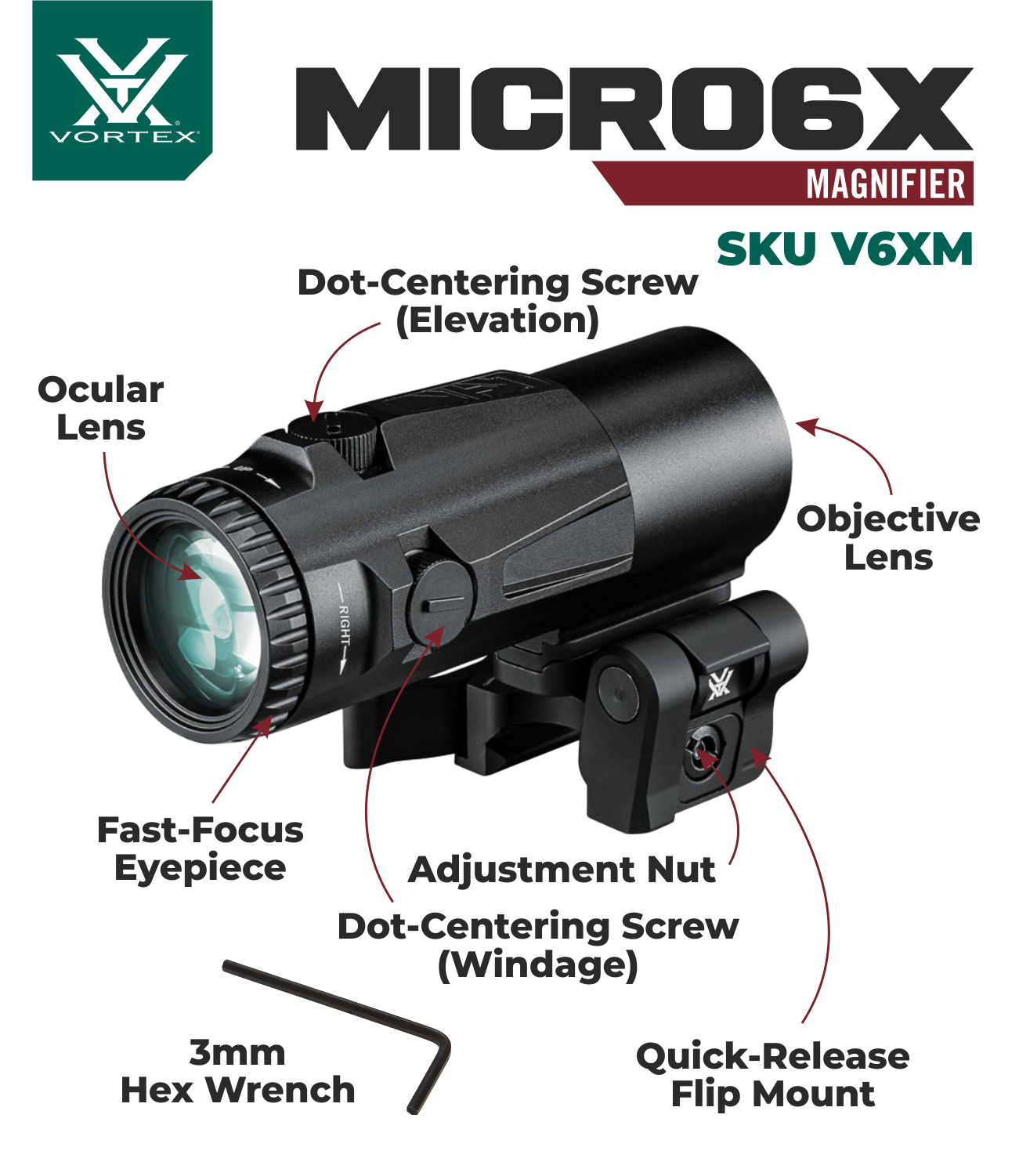 Vortex Optics Strikefire II Red/Green Dot Scope w/ 6x Magnifier & CD Hat Bundle