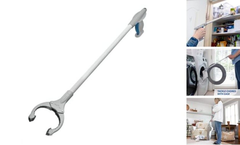 32” Reacher Tool and Trash Picker Upper, Built-In Magnet and Grabber Plus