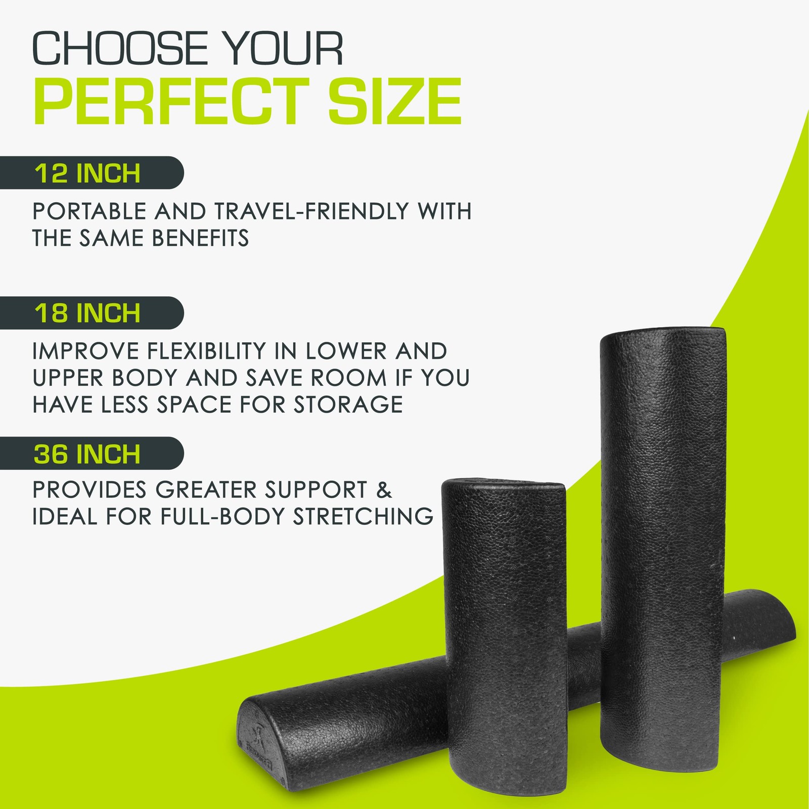 Prosourcefit High Density Foam Rollers 36 - Firm Full Body Athletic