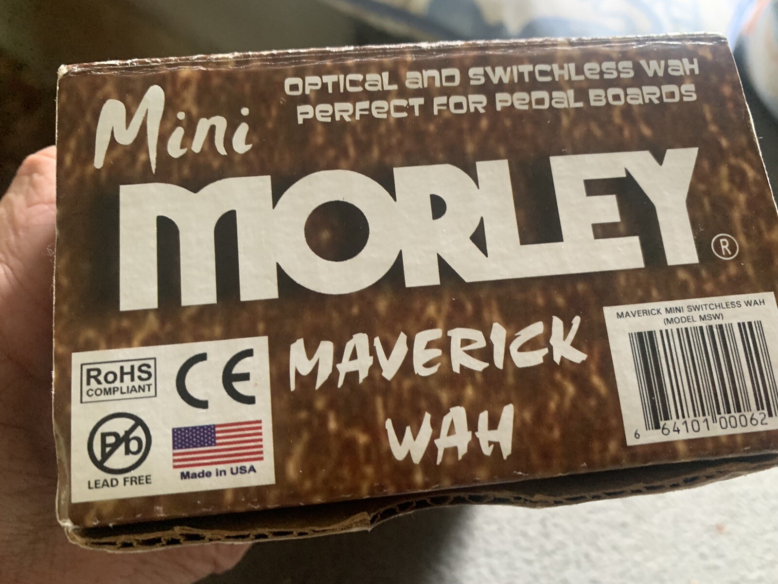 BOX ONLY- Morley Maverick Wah Guitar Effects Pedal Empty Packaging