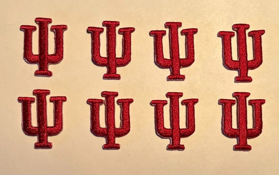 Indiana patch indiana university patch IU Hoosiers patch iron on 7/8" tall 8 pcs