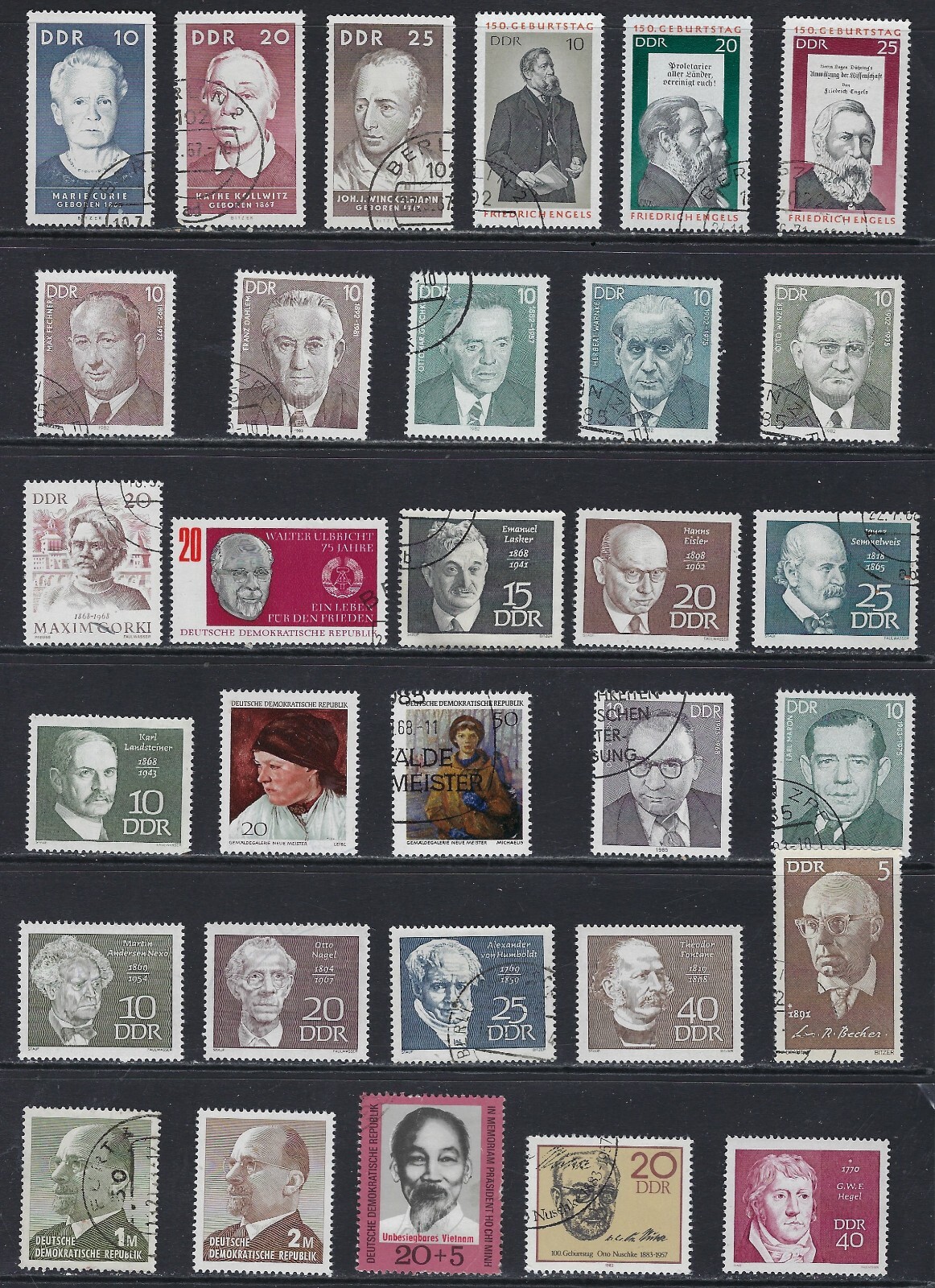 Germany (DDR) - Famous People on Stamps..............31J...........Y-1104-y
