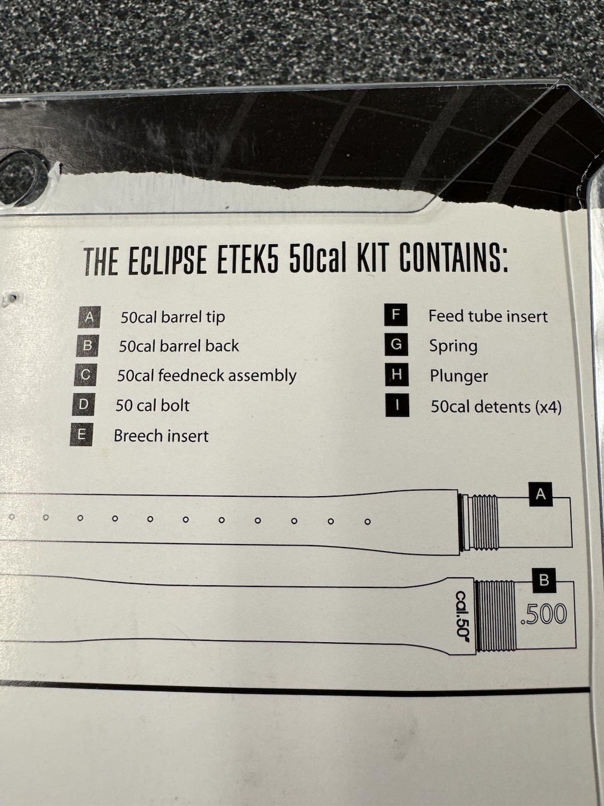 Planet Eclipse .50 kit for ETEK 5 / LV1.5 NOS. Rare! *READ FOR COMPATIBILITY!*