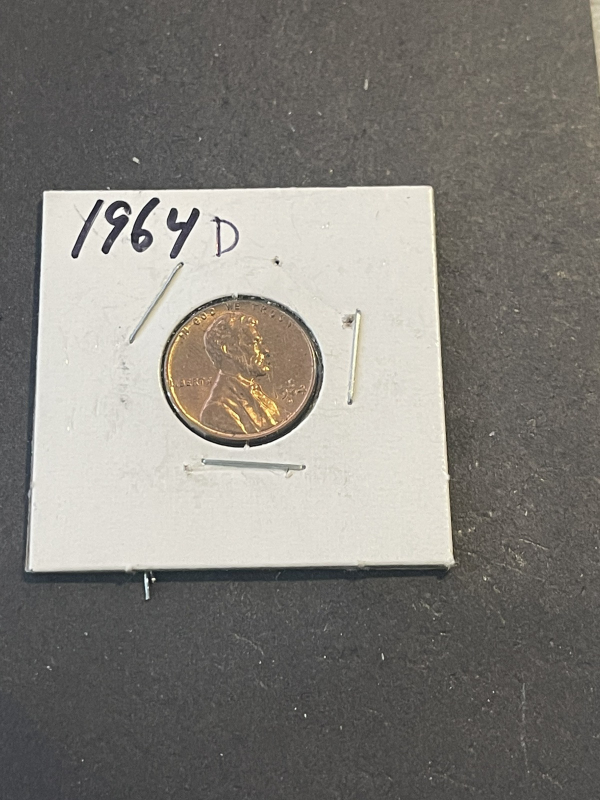 1964 D Denver Lincoln Memorial Penny Brilliant Uncirculated (BU) RED X1907