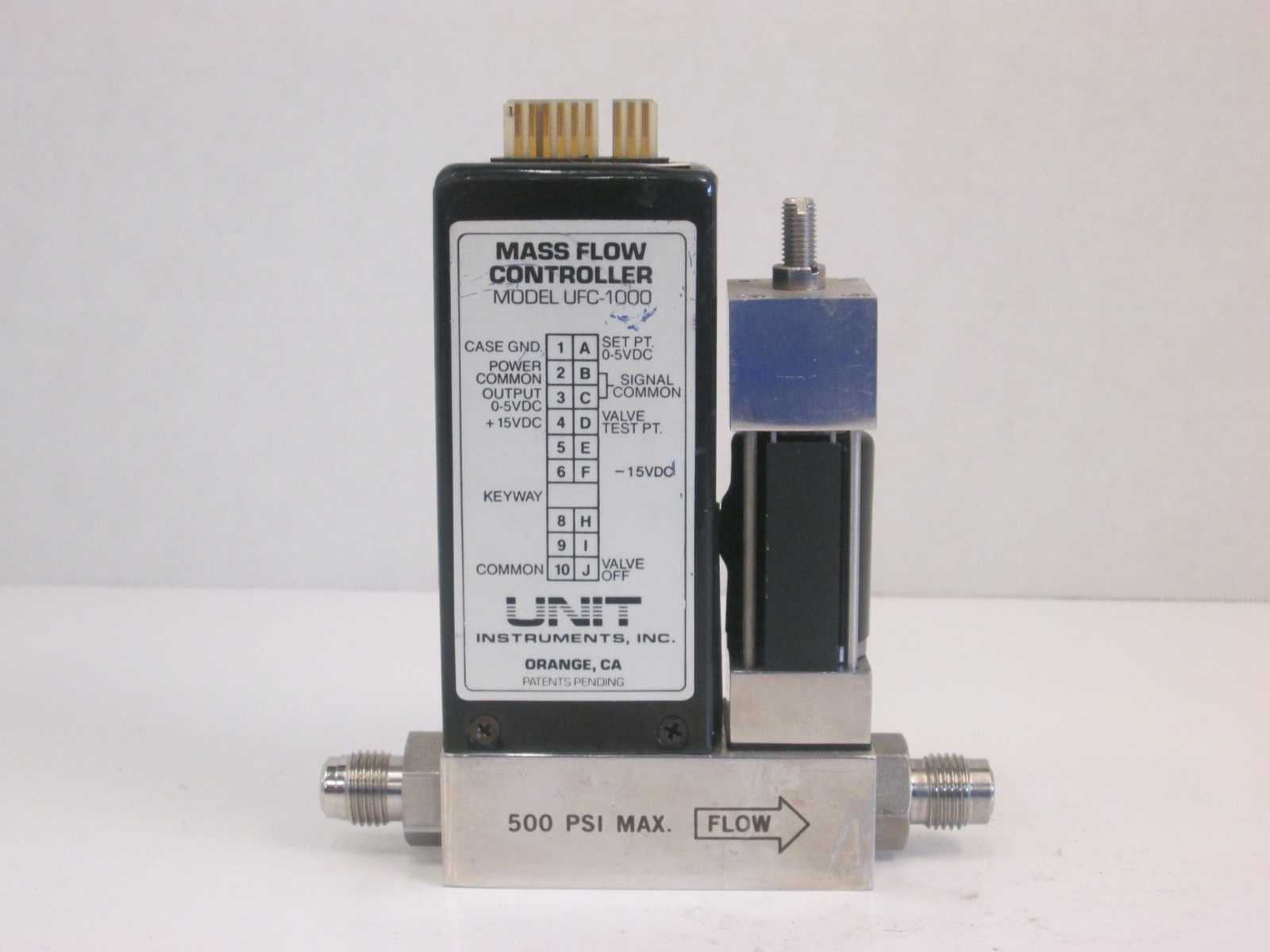 Unit UFC-1000, MFC, Mass Flow Controller, O2, 10 SLPM, Used