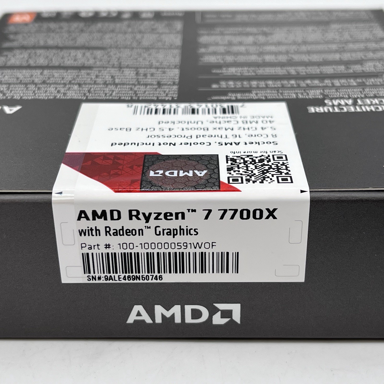 AMD Ryzen 7 7700X 8-Core, 16-Thread Unlocked Desktop Processor