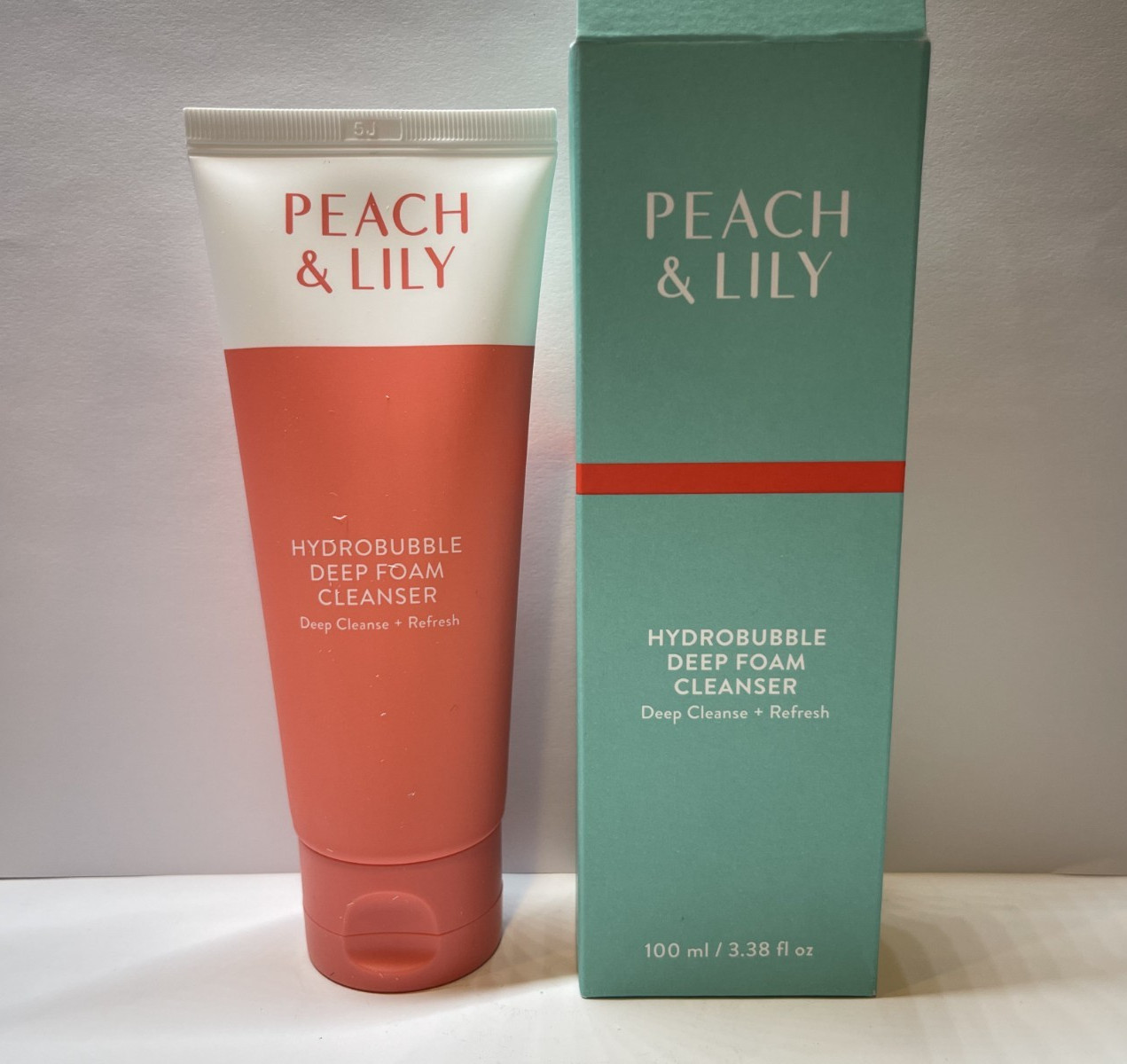 Peach & Lily Hydrobubble Deep Foam Cleanser Full Size 100 ml 3.38 oz NIB 5K