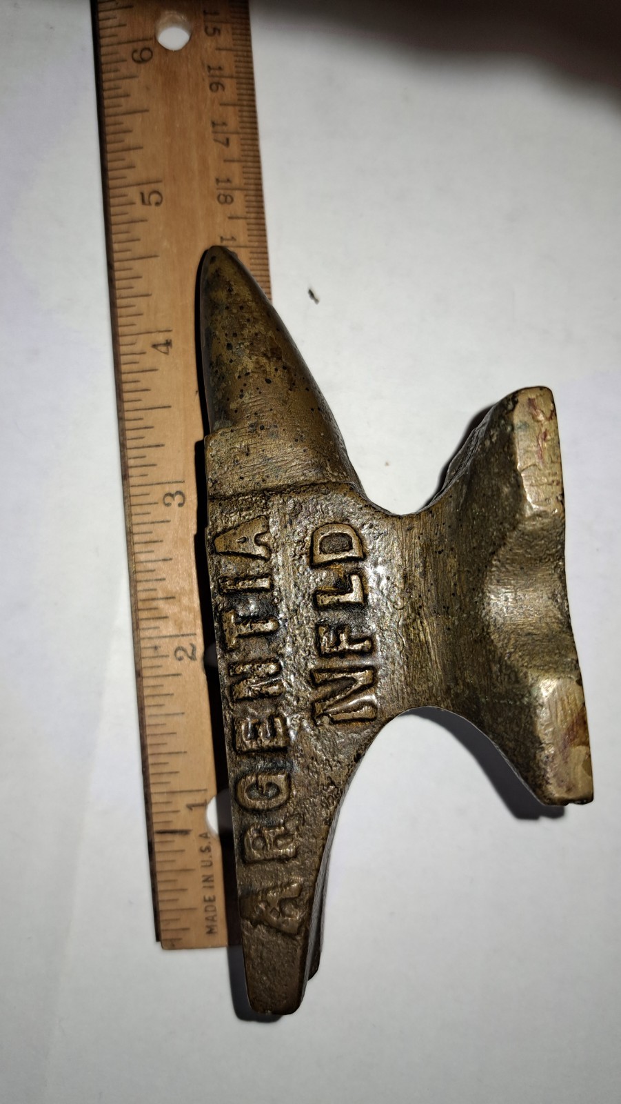 ARGENTIA NFLD BRASS MINI ANVIL (1 3/4" T 4.5" W)