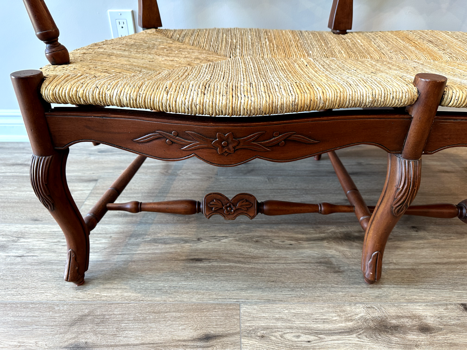 Pierre Deux Louis XV Rush Settee – Made in the Philippines