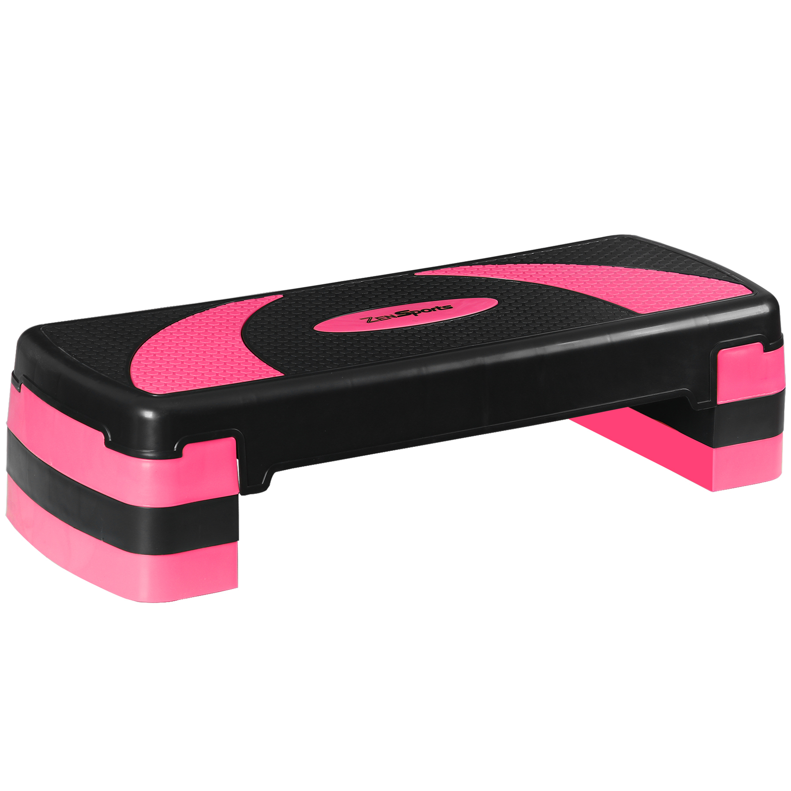 31 Inch Exercise Step Platform Adjust Aerobic Step Platform Workout Stepper Pink