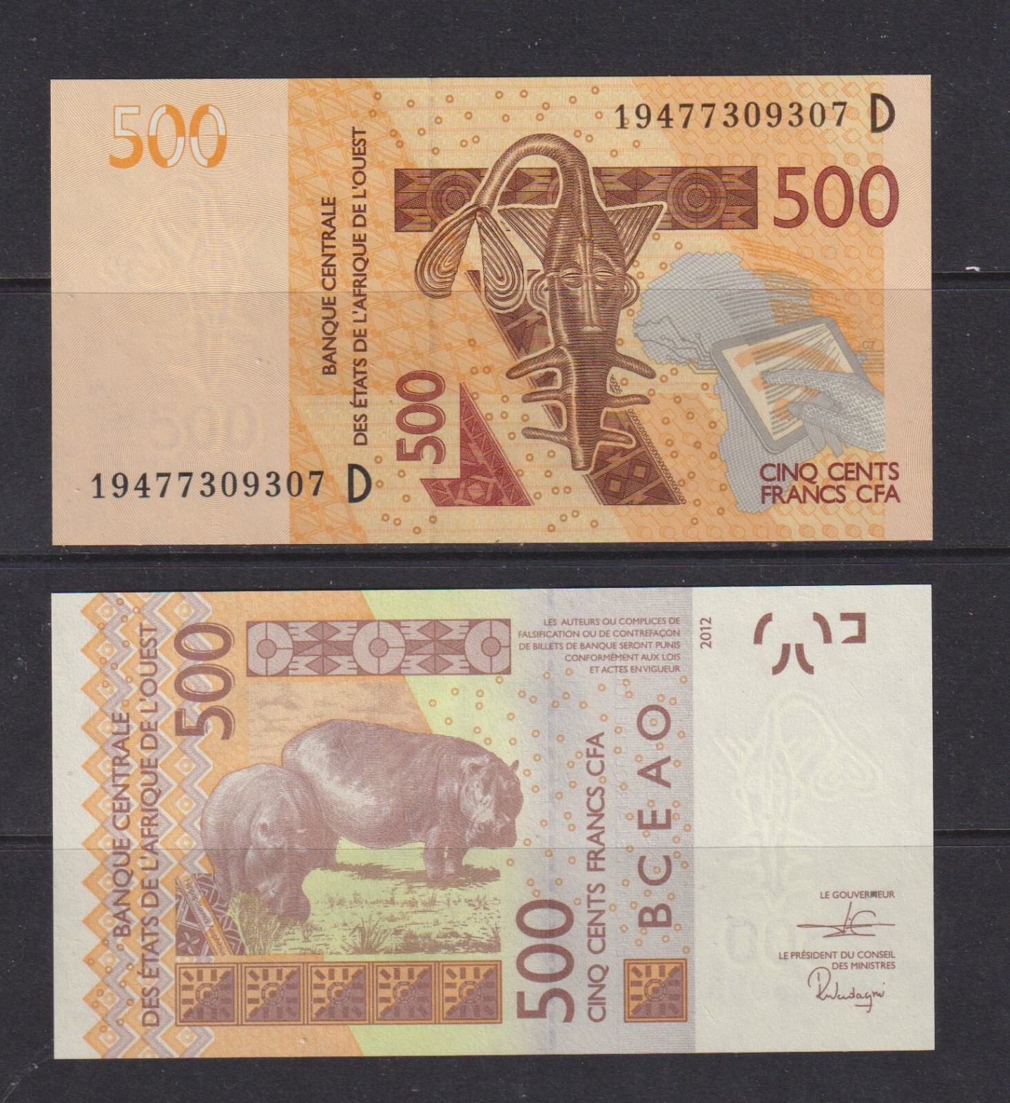 MALI - 2019 500 CFA UNC Banknote