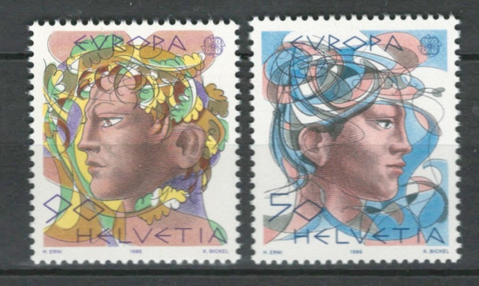 SWITZERLAND  EUROPA  ART PAINTINGS PEACE MNH SET LOT (NATURE 714)